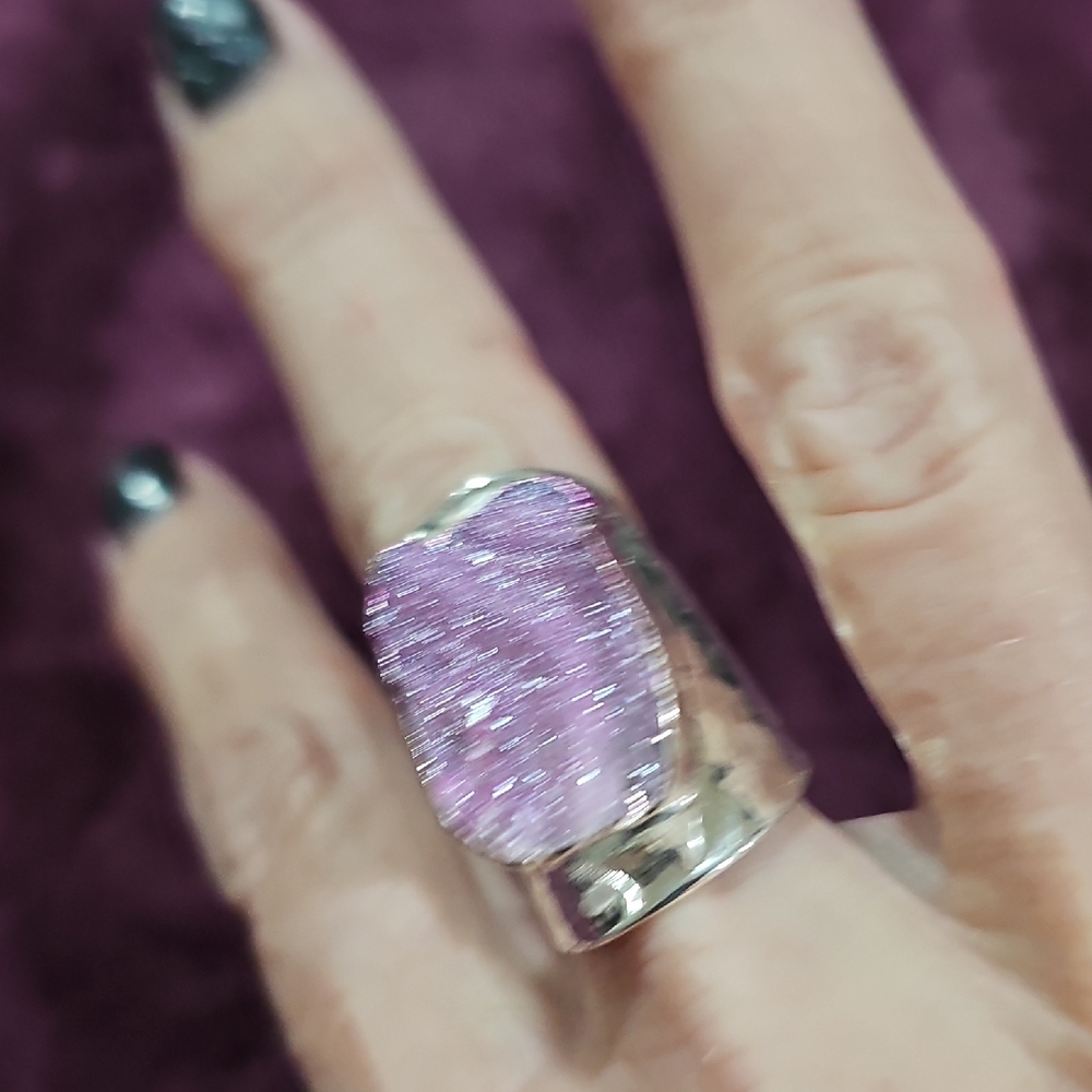 Purple Stone Crystal Adjustable Ring - image 4